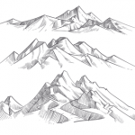 عکس کوه طراحی شده